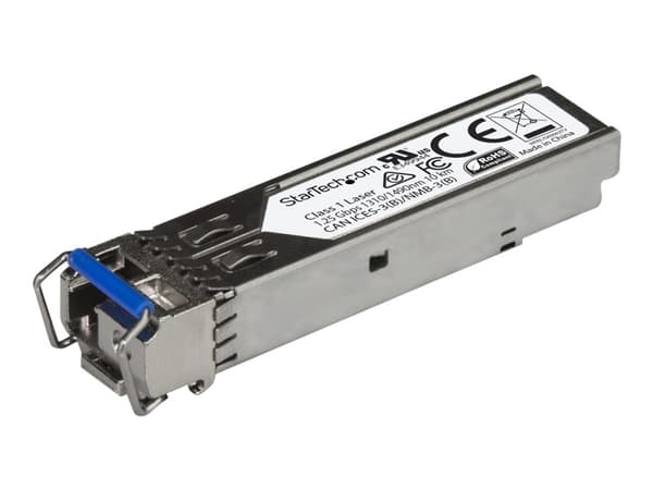 StarTech.com Juniper SFP-GE10KT13R14 Compatible SFP Module, 1000BASE-BX-U, 1 Gigabit Ethernet Bi-Directional (BiDi) Fiber Single Strand SFP, LC 10km,