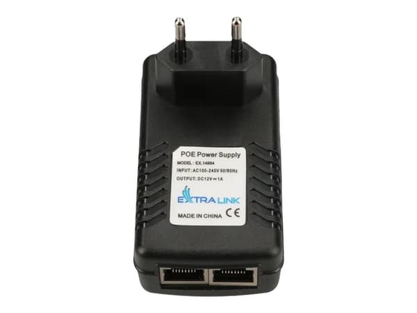 Extralink POE-12-12W - Strøminjektor - AC 100-240 V - 12 watt - utgangskontakter: 1