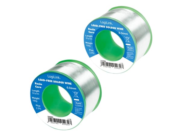 LogiLink SA0003, Loddetråd, Universell, 190 °C, Sølv, 45 mm, 45 mm