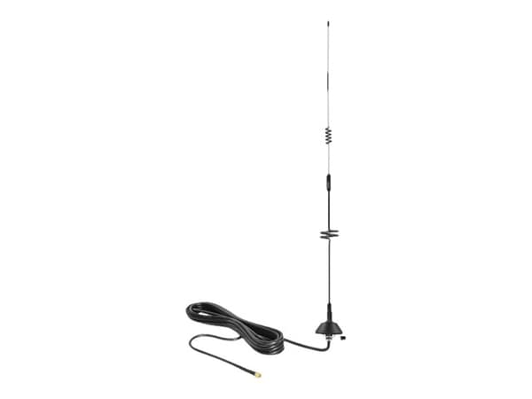 Delock LTE Antenna - Antenne - Smart Home - 5 - 7 dBi - rundtstrålende - innendørs / utendørs, kan monteres på vegg - svart