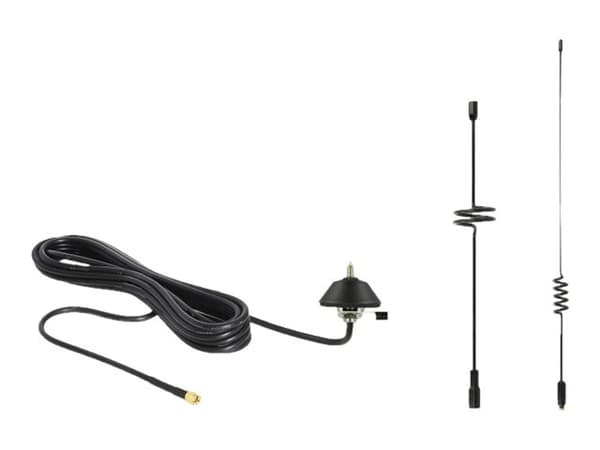 Delock LTE Antenna - Antenne - Smart Home - 5 - 7 dBi - rundtstrålende - innendørs / utendørs, kan monteres på vegg - svart