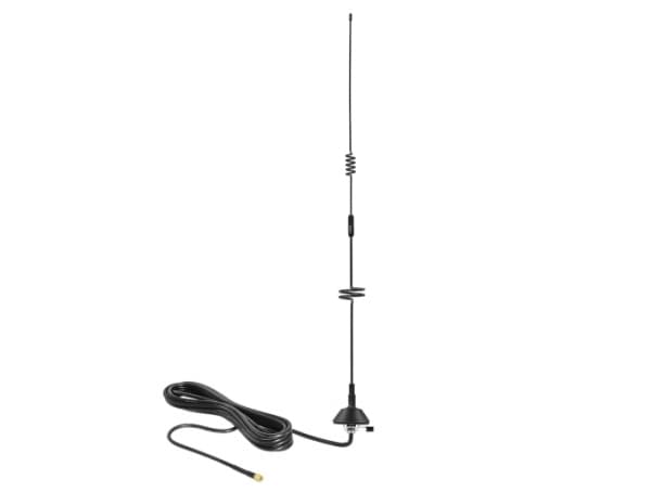 Delock LTE Antenna - Antenne - Smart Home - 5 - 7 dBi - rundtstrålende - innendørs / utendørs, kan monteres på vegg - svart