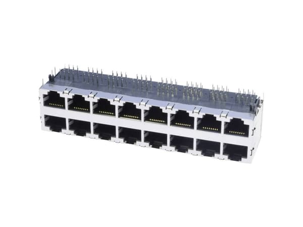 econ connect 3022S8, RJ45, Metallisk, Translucent, Messing, Bronse, Nickel, 1000 V, 40 mO, 1,5 A