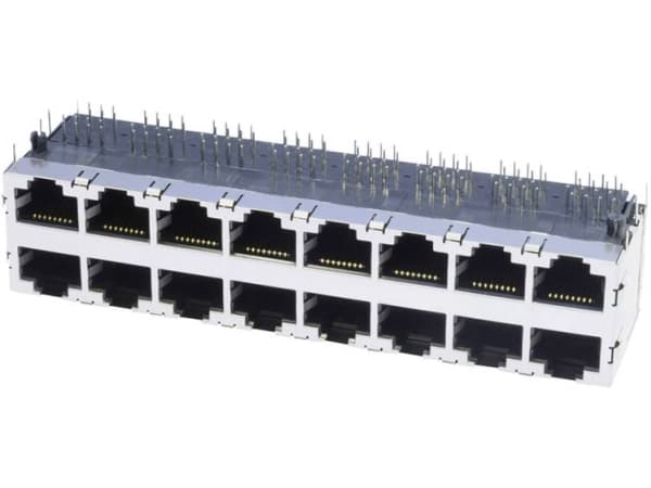 econ connect 3022S8, RJ45, Metallisk, Translucent, Messing, Bronse, Nickel, 1000 V, 40 mO, 1,5 A