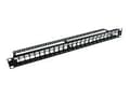 Pikkukuva 1 / 5: Microconnect PP-004BLANK, RJ-45, Musta, Telinekiinnitys, 1U, 100 g, 110 mm