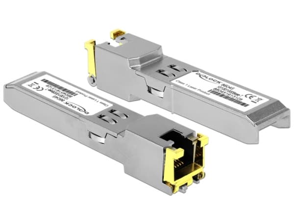 Delock - SFP (mini-GBIC) transceivermodul - 1GbE - 10Base-T, 100Base-TX, 1000Base-T - RJ-45