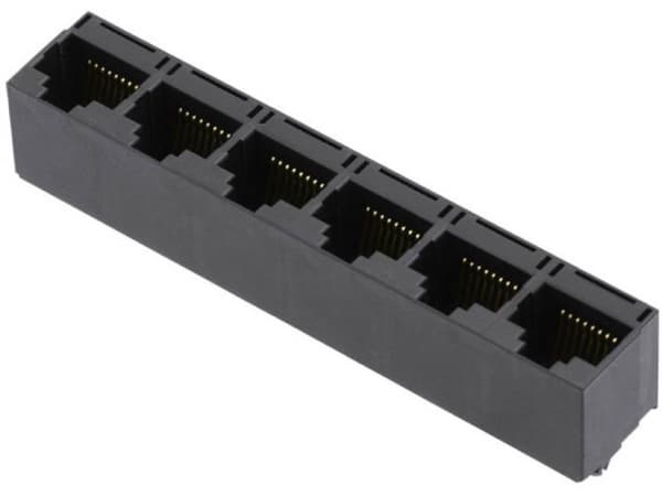 RJ45-liitin, uppoasennus, pystysuora encitech RJJU-88-642-E1V-004 CAT 5 Musta 1 kpl