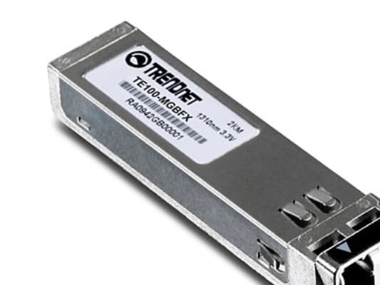 TRENDnet TE100-MGBFX - SFP (mini-GBIC) transceivermodul - 100Mb LAN - 100Base-FX - LC multimodus - opp til 2 km - 1310 nm - TAA-samsvar