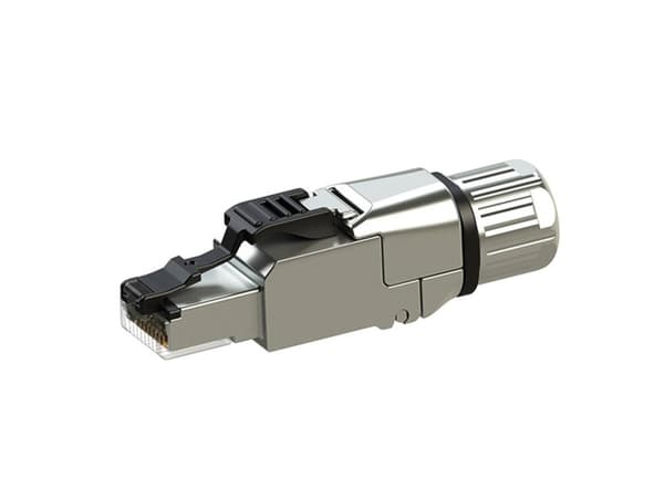 Telegärtner J00026A5007, RJ-45, Kromfarget, Hankjønn/hunkjønn, Rett, Cat8.1, 26/27