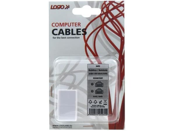 Logo RJ45 connector, white (25262)