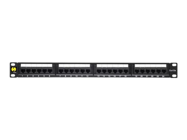 Netrack - Koblingspanel - CAT 5e - UTP - RJ-45 X 24 - svart - 19"