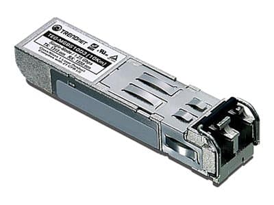 TRENDnet TEG MGBS40D3 - SFP-sändar/mottagarmodul (mini-GBIC) - 1GbE - 1000Base-LX - LC - upp till 40 km - 1310 (TX) / 1550 (RX) nm - TAA-kompatibel
