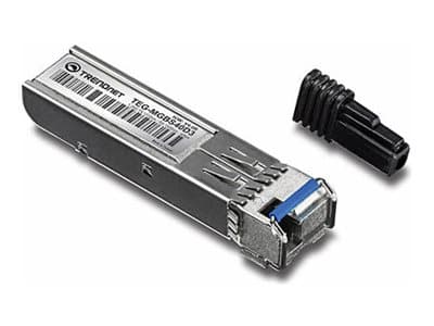 TRENDnet TEG MGBS40D3 - SFP-sändar/mottagarmodul (mini-GBIC) - 1GbE - 1000Base-LX - LC - upp till 40 km - 1310 (TX) / 1550 (RX) nm - TAA-kompatibel