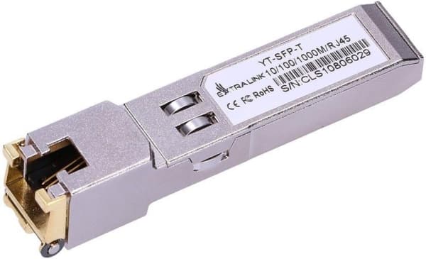 Extralink - SFP (mini-GBIC) transceiver modul - GigE - 10Base-T, 100Base-TX, 1000Base-T - RJ-45 - op til 100 m