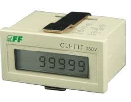 F&F Pulse counter 110-240V AC/DC 1P 8A panel CLI-11T 230V