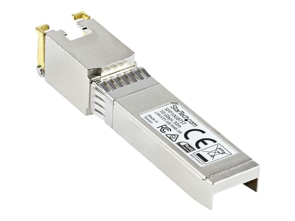 StarTech.com MSA Uncoded Compatible SFP+ Module, 10GBASE-T, SFP to RJ45 (Copper) for Cat6 and Cat5e, 10GE Gigabit Ethernet SFP+, RJ-45 (Copper) 30m,