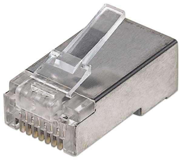 Intellinet 790574, RJ45, Grå, Hankoppling, Vinklad, Polykarbonat, Cat5e