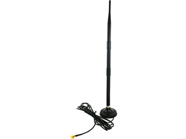 Savio AK-05, 12 dBi, 2.4 GHz, Rundtstrålende antenne, RP-SMA, 2 m