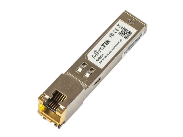 MikroTik S-RJ01 - SFP (mini-GBIC) transceivermodul - 1GbE - 10Base-T, 100Base-TX, 1000Base-T - SFP (mini-GBIC) / RJ-45