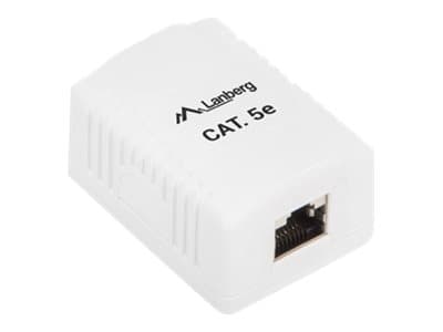 Lanberg - Verkkoliitin - RJ-45 - suojattu - CAT 5e - valkoinen