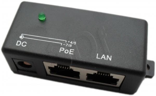 Extralink POE INJECTOR 1 PORT, Nopea Ethernet, 10,100 Mbit/s, 10/100, Musta, 0U, Teho