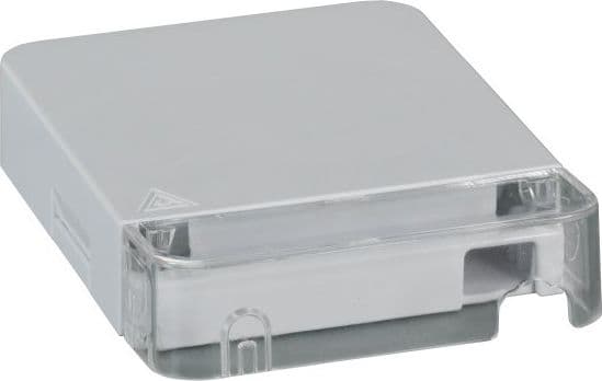 FTTH innendørs koblingsboks for 2 fibre, 1 kobling, pluggbeskyttelsesenhet (FTTH-BOX-IN-3)