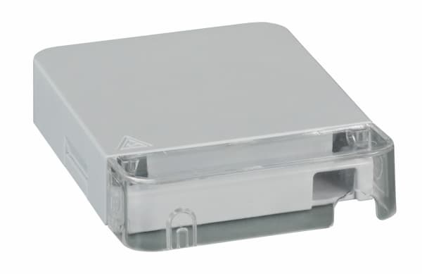 FTTH innendørs koblingsboks for 2 fibre, 1 kobling, pluggbeskyttelsesenhet (FTTH-BOX-IN-3)