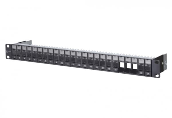 Metz Connect Unequipped - Patch-panel - lajittelu - 1U - 19" - 24 porttia