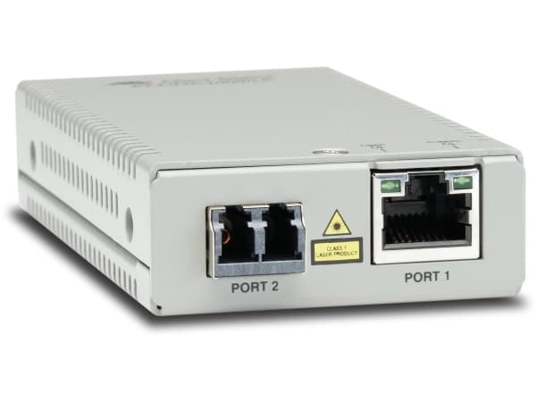 Allied Telesis AT MMC2000/LC - Fibermediekonverterare - 1GbE - 1000Base-T, 100Base-TX, 10Base-T, 1000Base-SX - RJ-45 / 2x LC multiläge - upp till 500