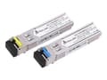 Miniatyrbilde 2 av 5: Extralink - SFP (mini-GBIC) transceivermodul - 1GbE, SONET - WDM - LC-enkeltmodus - opp til 3 km - OC-24 LR-1 - 1310 nm / 1550 nm (en pakke 2)