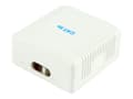 Miniatyrbilde 3 av 5: Cablexpert NCAC-2U5E-01 - Overflatemonteringsboks for nettverk - CAT 5e - UTP - RJ-45 X 2 - hvit
