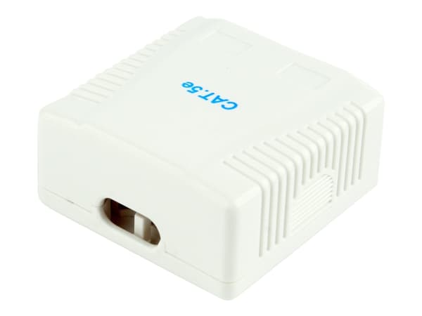 Cablexpert NCAC-2U5E-01 - Overflatemonteringsboks for nettverk - CAT 5e - UTP - RJ-45 X 2 - hvit