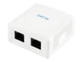 Miniatyrbilde 2 av 5: Cablexpert NCAC-2U5E-01 - Overflatemonteringsboks for nettverk - CAT 5e - UTP - RJ-45 X 2 - hvit