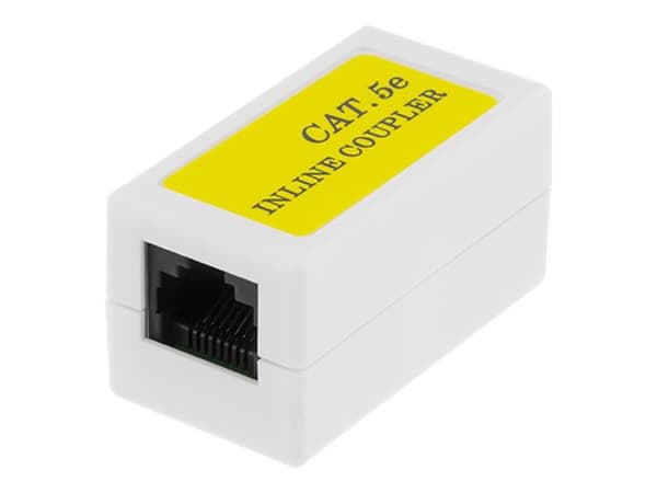 DELTACO coupler Cat5e, UTP (unshielded), female-female, white