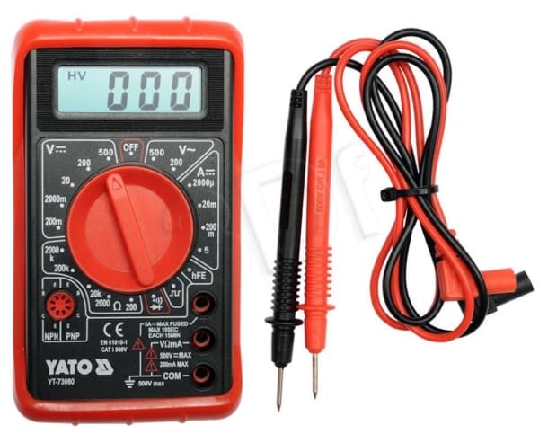 Yato YT-73080, LCD, paristo, 9V, 9 V, 126 mm, 70 mm