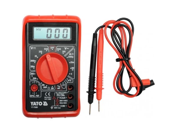 Yato YT-73080, LCD, paristo, 9V, 9 V, 126 mm, 70 mm