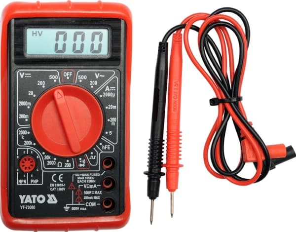 Yato YT-73080, LCD, paristo, 9V, 9 V, 126 mm, 70 mm
