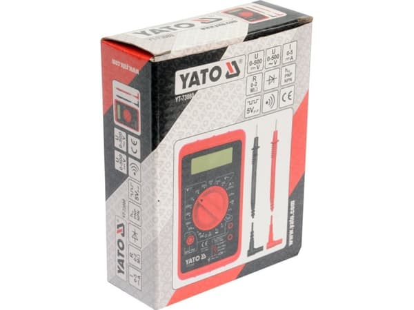 Yato YT-73080, LCD, paristo, 9V, 9 V, 126 mm, 70 mm
