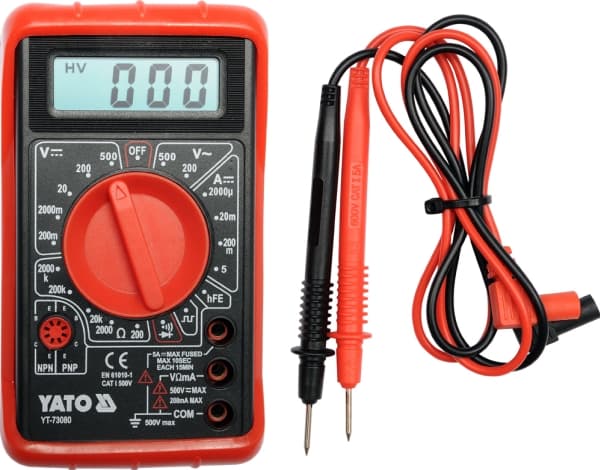 Yato YT-73080, LCD, paristo, 9V, 9 V, 126 mm, 70 mm