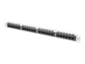 Pikkukuva 1 / 5: Lanberg PPU6-1024-S - Liitäntäpaneeli - stativmonterbar - CAT 6 - UTP - RJ-45 X 24 - grå, RAL 7035 - 1U - 19"