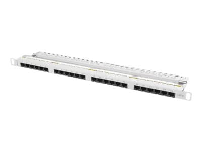 Lanberg PPU6-0024-S - Patch-panel - CAT 6 - UTP - RJ-45 X 24 - grå, RAL 7035 - 0.5U - 19"