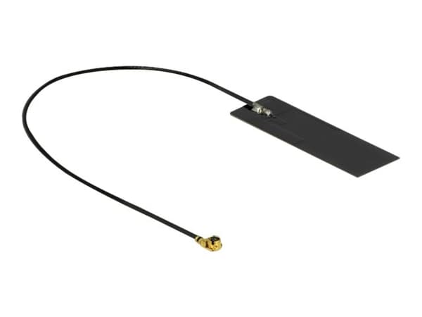 DeLOCK WLAN 802.11 ac/ax/a/h/b/g/n Antenne MHF I plugg 2 - 4 dBi 15 cm PCB intern selvklebende - Antenne - Smart Home - 2 - 4 dBi - selvklebende mont