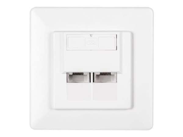 Netrack Complete - pistorasia - RJ 45 - 2 verkkopistorasiaa - valkoinen