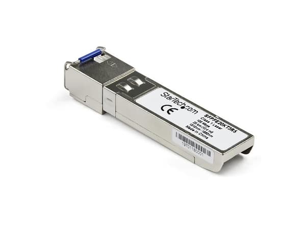StarTech.com Juniper SFP-FE20KT15R13 Compatible SFP Module, 100BASE-BX-D, 100 Mb Ethernet Bi-Directional (BiDi) Fiber Single Strand SFP, LC 20km, Min
