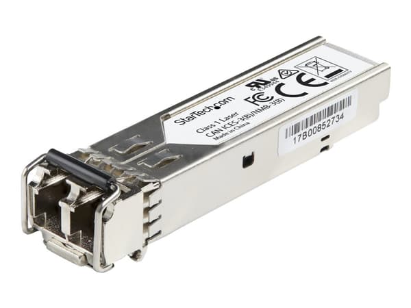 StarTech.com Juniper SFP-1FE-FX Compatible SFP Module, 100BASE-FX, 100MbE Multimode Fiber MMF Optic Transceiver, 100Mb Ethernet SFP, LC Connector, 2k
