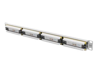 Lanberg PPU5-1024-S, RJ-45, Cat5,Cat5e, Valkoinen, Metalli, Telinekiinnitys, 1U