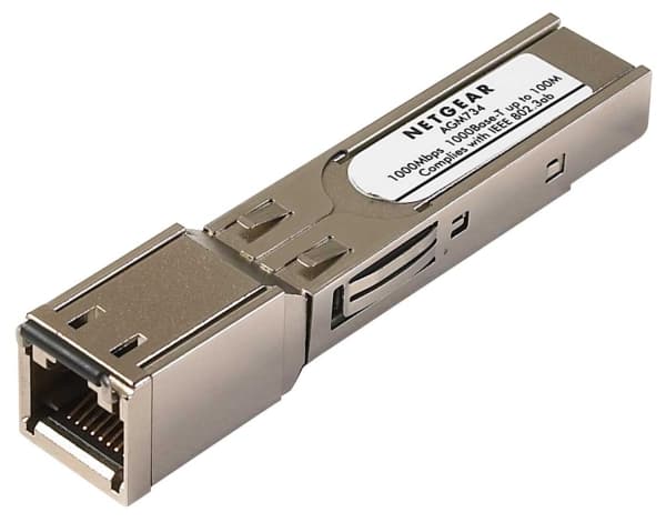 NETGEAR ProSafe AGM734 - SFP (mini-GBIC) transceivermodul - 1GbE - 1000Base-T - RJ-45 - for P/N: GS724TPP-300EUS