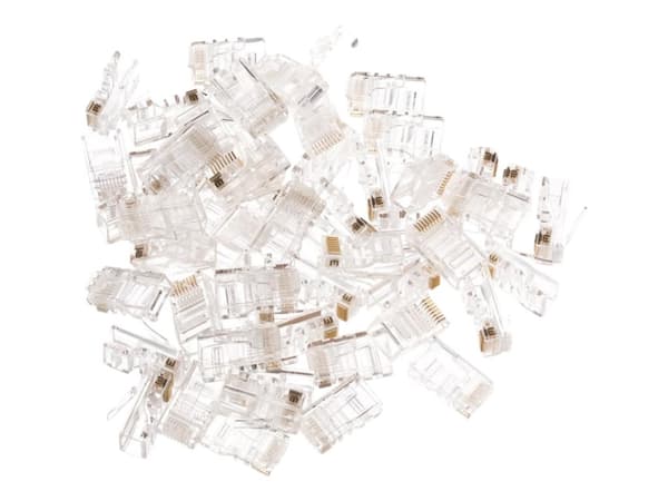 Netrack - Nettverkkontakt - RJ-45 (hann) - UTP - CAT 5e - fargeløs (en pakke 100)
