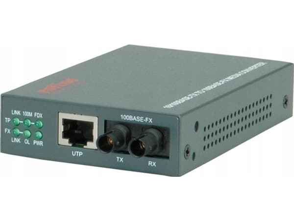 ROLINE RC-100FX/ST Fast Ethernet Converter, RJ-45 to ST, Loop-back, 100 Mbit/s