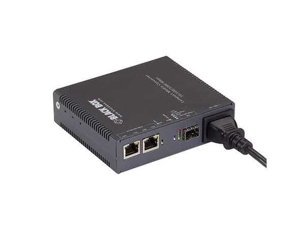 Black Box LGC5150A, 1000 Mbit/s, 100,1000 Mbit/s, Sort, SFP, 100 - 240 V, 50 - 60 Hz